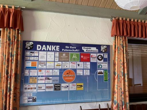 Werbetafel Kunstrasen 